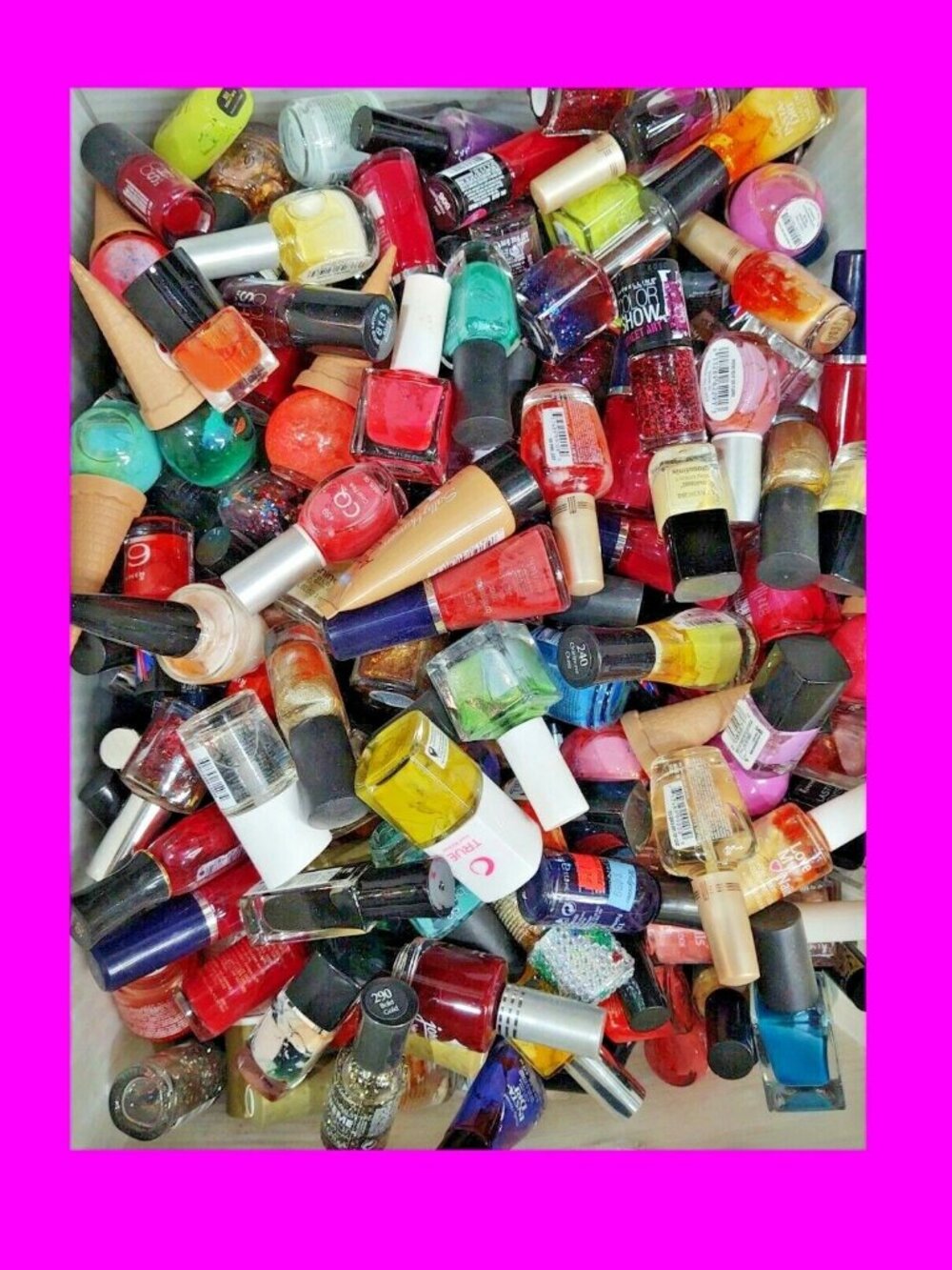 25 PIECE SET Mixed Color & Line NAIL LOT Wholesale Re-Sale NEW FULL SIZE!